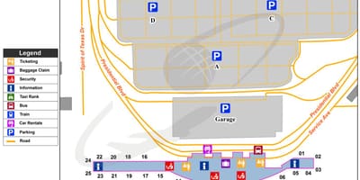 奥伯格斯特国际机场的地图