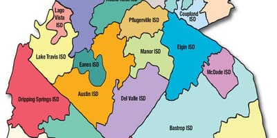 奥斯汀地区学校地区的地图