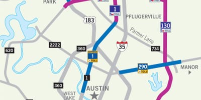图奥斯汀的收费公路