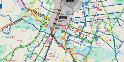 奥斯汀公共交通运输地图
