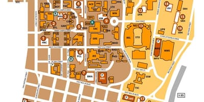 地图犹他州奥斯丁校园